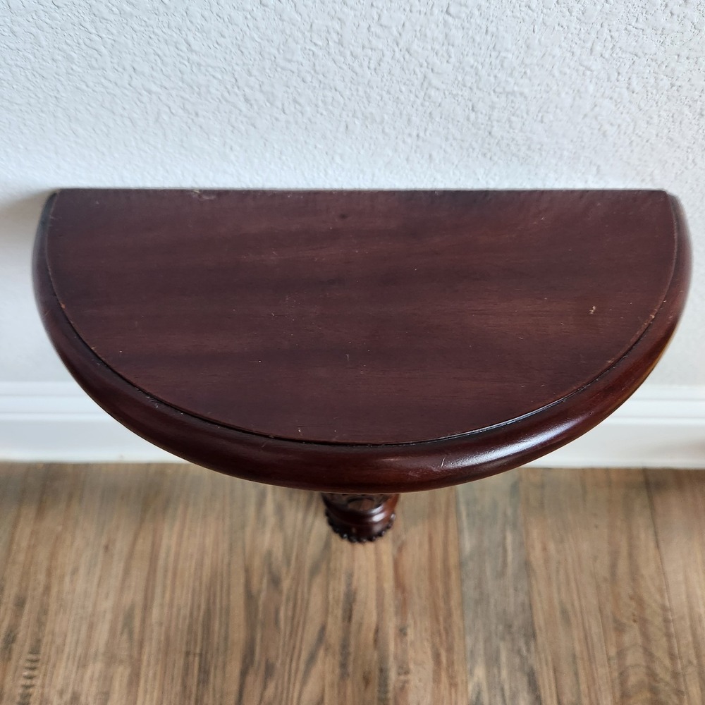 Vintage Florentine Style Dark Mahogany Solid Wood Hanging Wall‎ Shelf Sconce - Picture 4 of 15